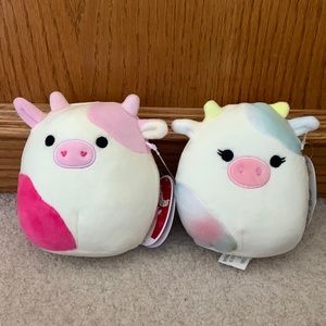 Caedyn and Candess 5” squishmallow cow bundle